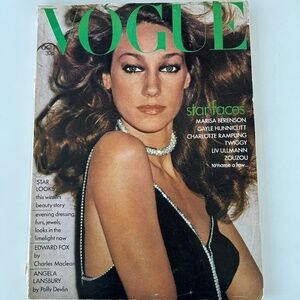 RARE October 1973 British Vogue with Marisa Berenson by Helmut Newton